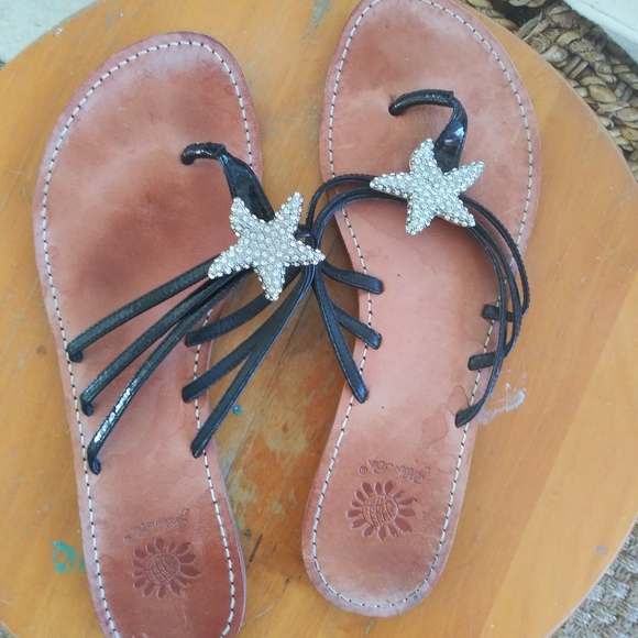 Yellow box leather sole sandal - Picture 3 of 4